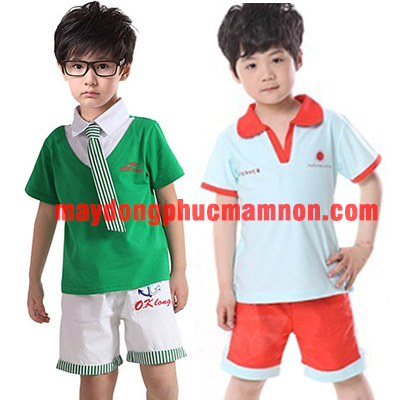 Mau dong phuc mam non be trai | Mẫu đồng phục mầm non bé trai